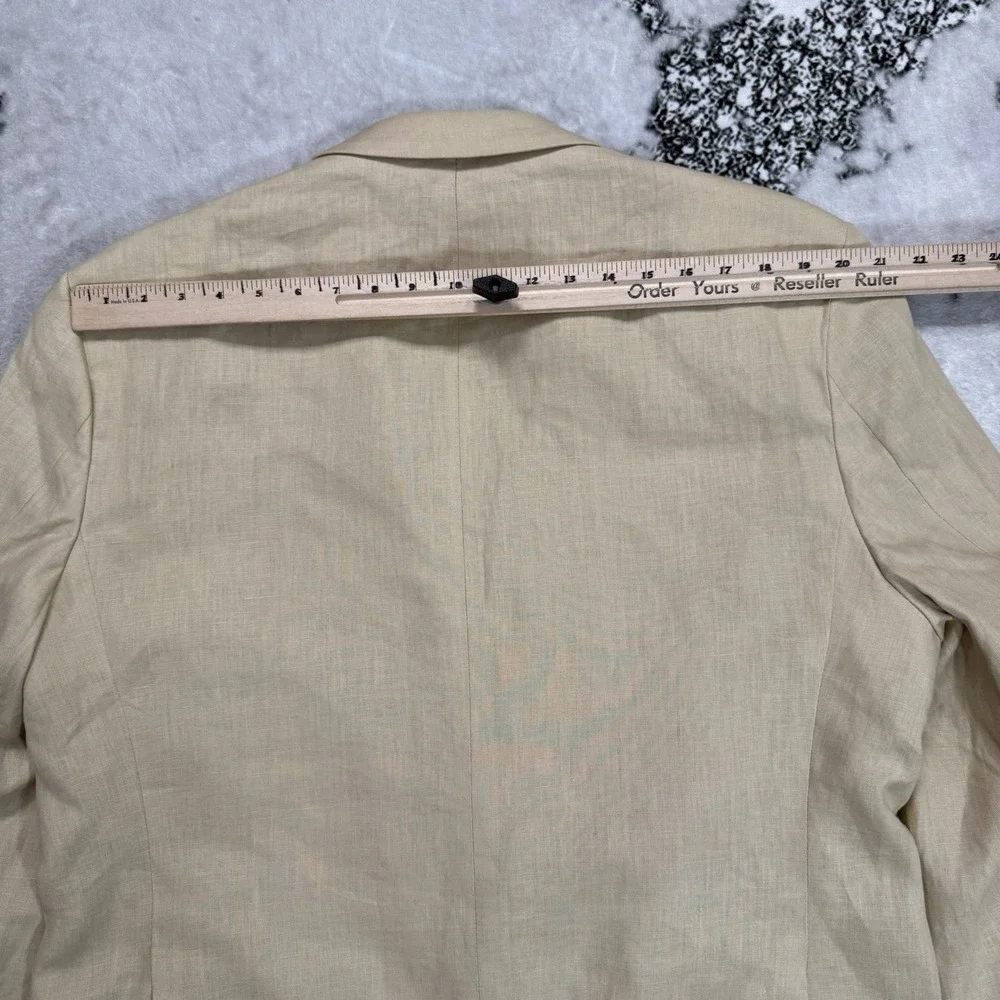 Andrew Fezza Canaan Mens Size 46R 40W 100% Linen 2 Piece Suit Beige Tan NWT